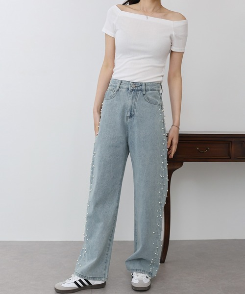 「BLUEEAST」 デニムパンツ SMALL ホワイト レディース_画像6