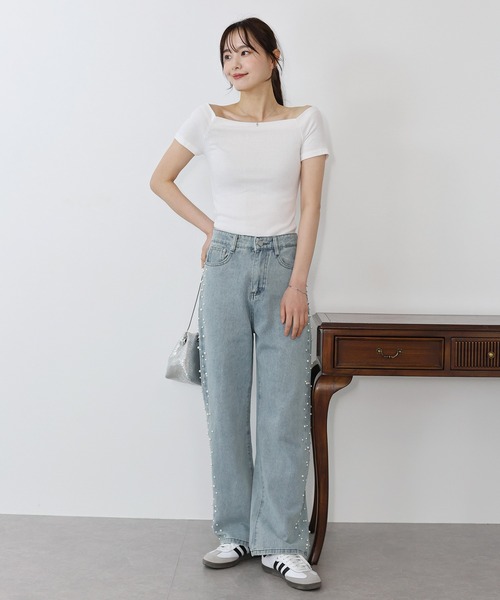 「BLUEEAST」 デニムパンツ SMALL ホワイト レディース_画像7