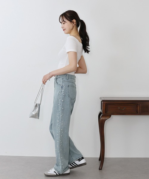 「BLUEEAST」 デニムパンツ SMALL ホワイト レディース_画像8