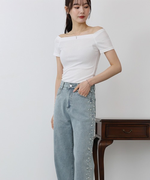 「BLUEEAST」 デニムパンツ SMALL ホワイト レディース_画像9