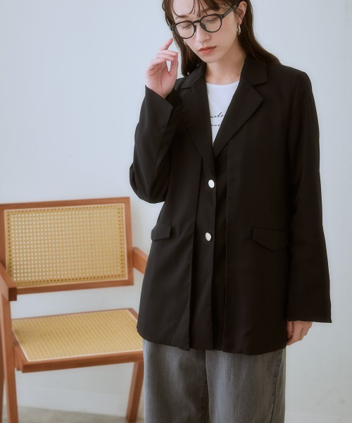 「nissen」 「swingby」テーラードジャケット 3L ベージュ レディース_画像4