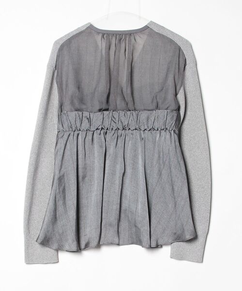 sacai - サカイ Chalk Stripe Wool Knit カーディガン sacai（サカイ） Chalk Stripe Wool Knit ニットカーディガン 3 グレー