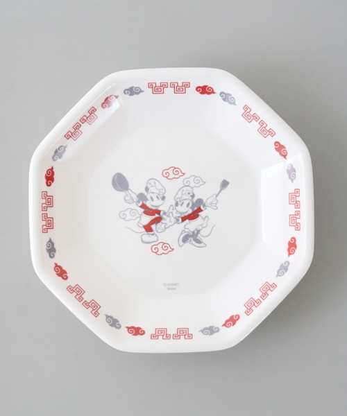 大幅値下げ　ディズニーミッキー＆ミニーちゃん　中華皿フルセット Disney（ディズニー） 食器 「DISNEY/ディズニー」ミッキー＆ミニー 町