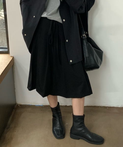 「CREARE -LINO-」 プリーツスカート M ブラック レディース_画像9