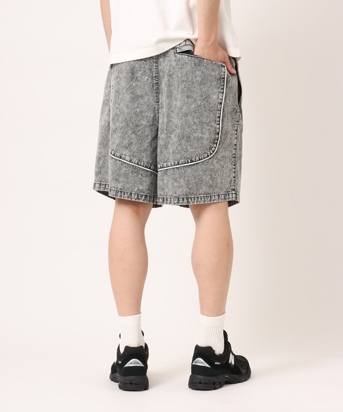 「atmos」 デニムハーフパンツ L ブラック メンズ_画像7