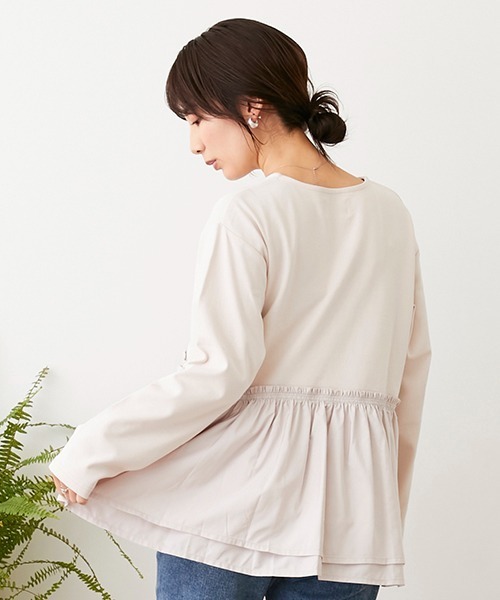 「petit main LIEN」 長袖チュニック FREE ライトピンク レディース_画像3