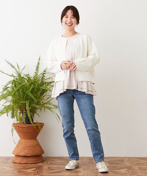 「petit main LIEN」 長袖チュニック FREE ライトピンク レディース_画像4
