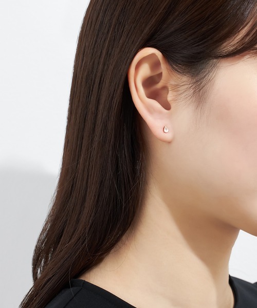 ピアス K10YG ムーンストーン ピアス レディースの画像