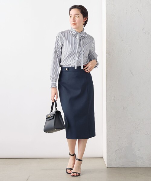 「NOLLEY'S Sophi」 長袖ブラウス 38 ブルー系その他 レディース_画像4