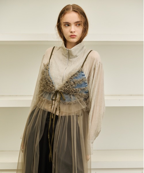AIC. ワンピース チュールフリルデニムワンピース : ZOZOTOWN Yahoo!店