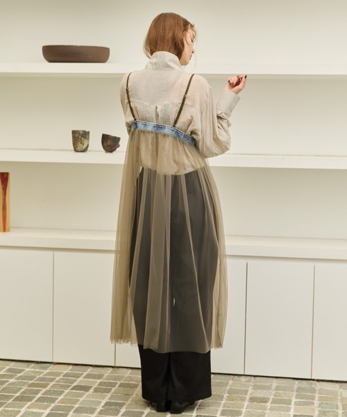 AIC. ワンピース チュールフリルデニムワンピース : ZOZOTOWN Yahoo!店