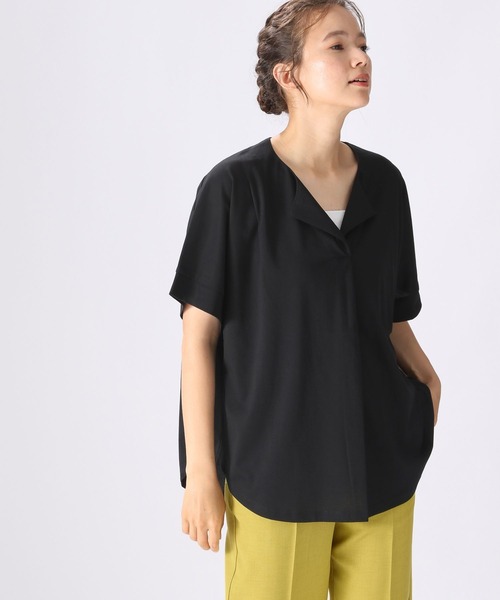 「niko and...」 半袖ブラウス LARGE ブルー レディース_画像2