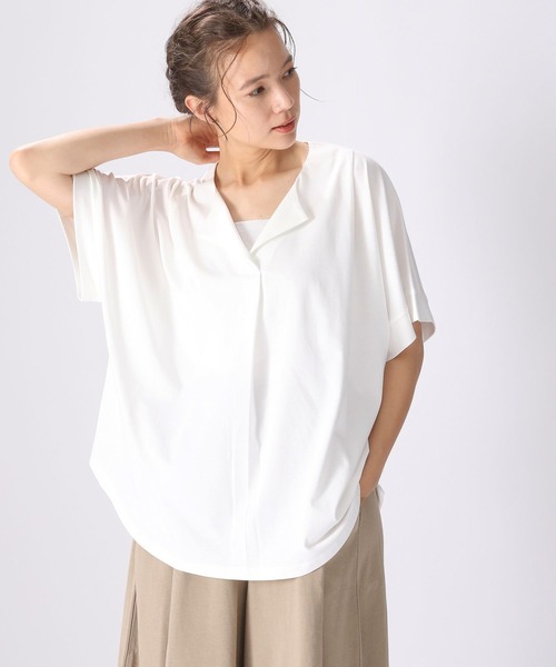 「niko and...」 半袖ブラウス LARGE ブルー レディース_画像3