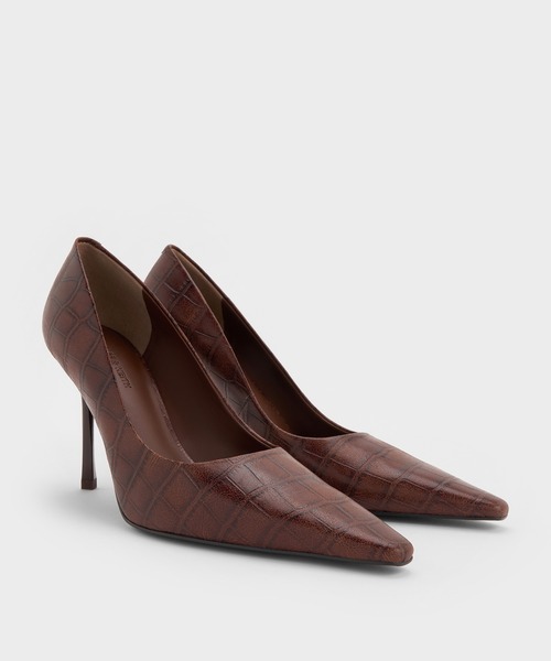 「CHARLES & KEITH」 パンプス 23cm ブラウン レディース_画像3