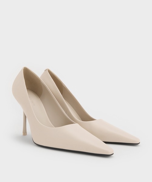 「CHARLES & KEITH」 パンプス 23cm ブラウン レディース_画像9