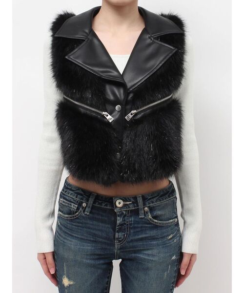 GYDA（ジェイダ） ベスト ジレ GGスライダーライダースラメフェイク