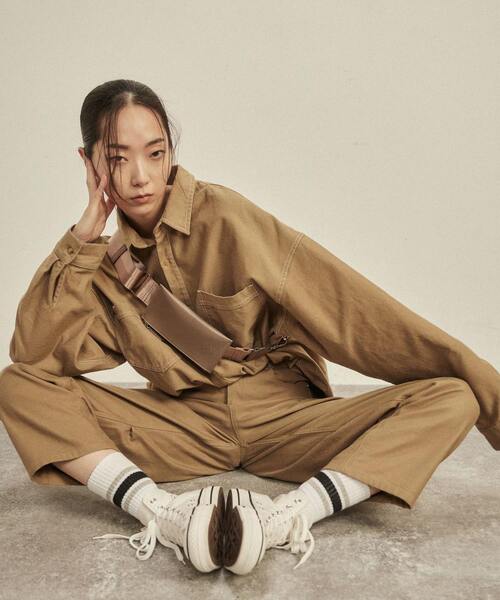 「CONVERSE TOKYO」 パンツ - ブラウン レディース_画像3
