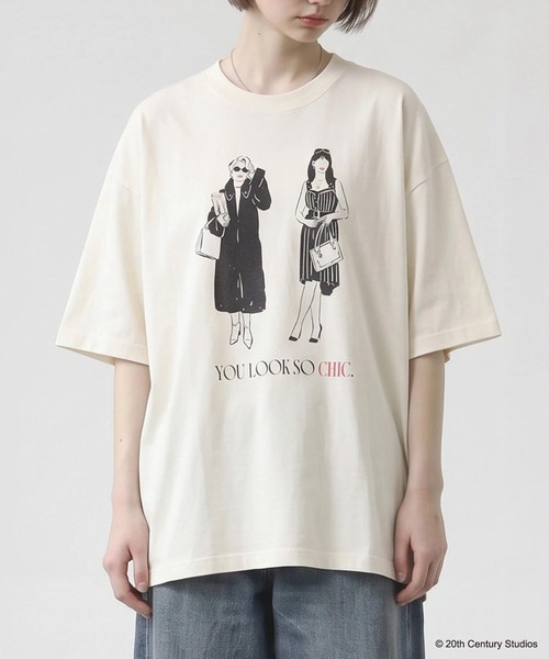 【新品タグ付・別注】Edwina Hörl ペイズリー切替 ビッグTシャツ M SLICK（スリック） tシャツ 「SLICK/スリック」THE DEVIL WEARS PRADA