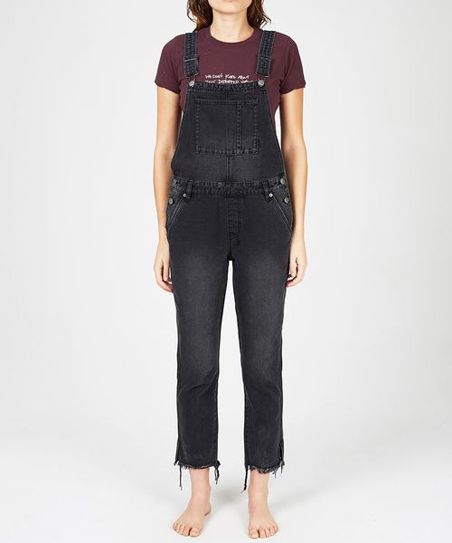 レディース サロペット オーバーオール KSUBI SKINNY PINI OVERALLS BLACK CROW TRASHED(100006418｜zozo