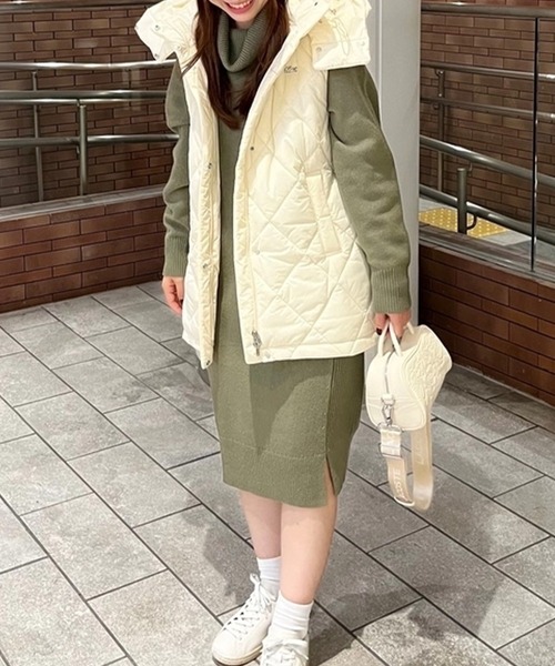 ワンピース ミドルゲージタートルネックニットドレス | LACOSTE | 25