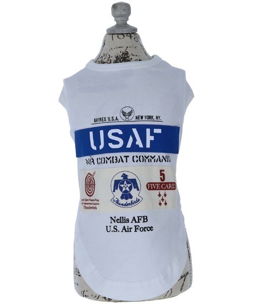 新品 犬用AVIREX USAF 70th ドッグタグ付フレンチブル 新品 犬用AVIREX USAF 70th ドッグタグ付フレンチブル AVIREX