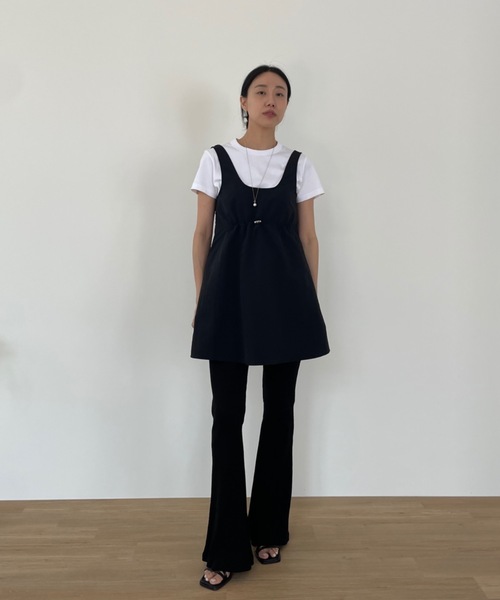 Didot.showroom ワンピース ウエスト絞りナイロンタンク