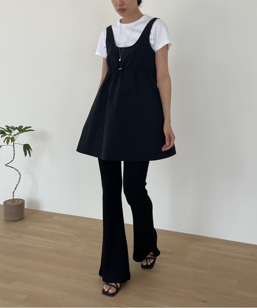 Didot.showroom ワンピース ウエスト絞りナイロンタンク
