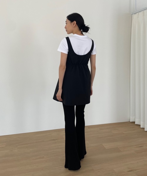 ウエスト絞りナイロンタンクミニワンピ Didot.showroom 韓国ブランド Didot.showroom ワンピース ウエスト絞りナイロンタンク