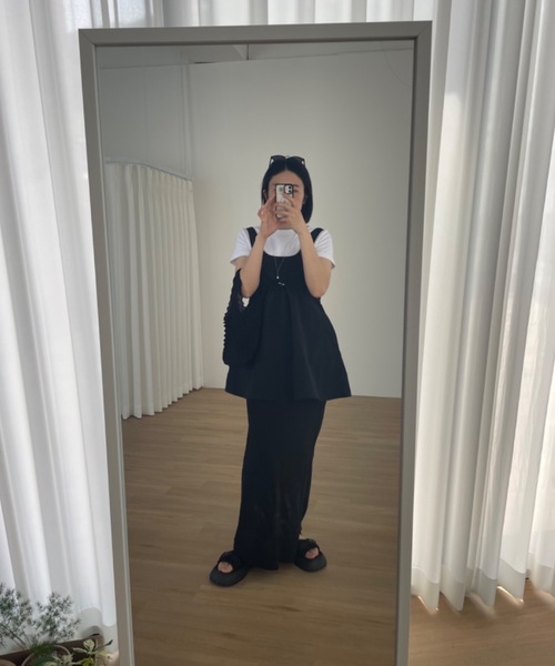 Didot.showroom ワンピース ウエスト絞りナイロンタンク