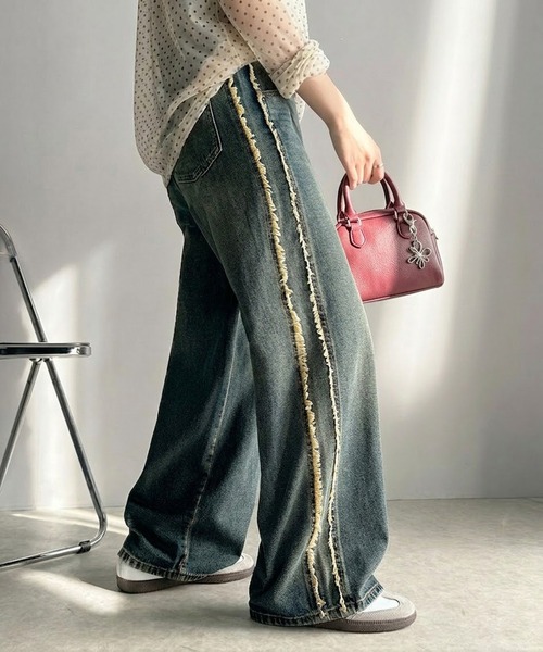 Java ワイドパンツ ジーンズ デニム デニムパンツ 「JaVaジャバコラボ