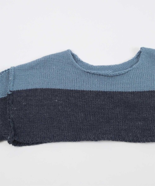 ニット セーター バイカラークロップドニット レディース miette ニット セーター バイカラークロップドニット レディース