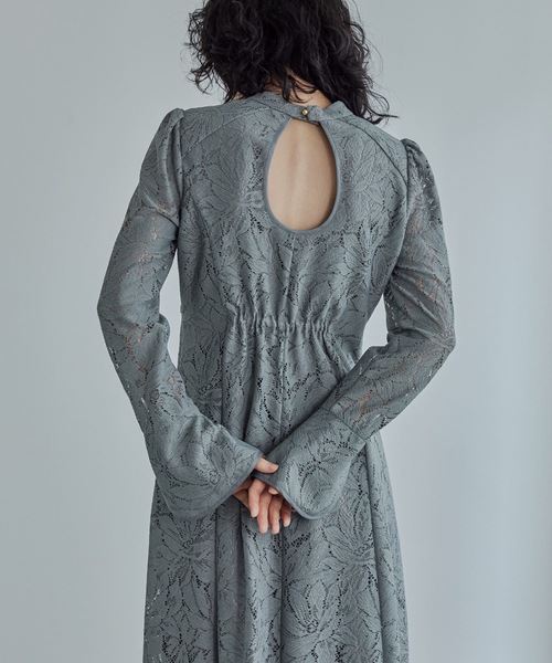 【新品】　ONEME ワンム　2wayバックオープンドレス セール】バックオープン総レース フレア ロング 結婚式