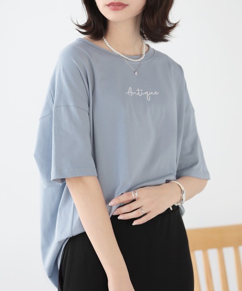 tシャツ PROVE ロゴTEE レディース antiqua BIGバーゲン20％OFF！12日10時迄 アニマル カレッジロゴ