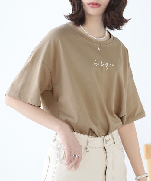 tシャツ PROVE ロゴTEE レディース セール】 ワンポイントロゴ刺繍Tシャツ【UV/接触冷感/洗濯機洗い