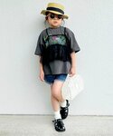 パンツ フリンジショートパンツ_デニム キッズ...の詳細画像2
