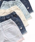 パンツ フリンジショートパンツ_デニム キッズ...の詳細画像5