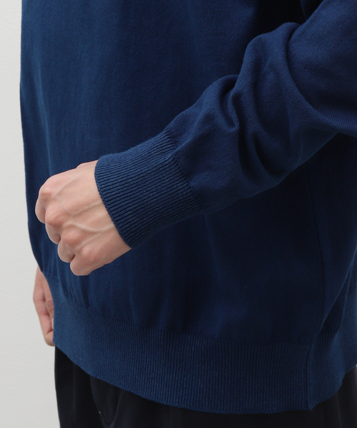 Yonetomi ネイビー ニットセーター Yonetomi NEW BASIC KNIT PULLOVER（ニット/セーター