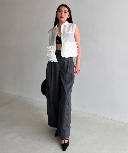 JOSE MOON ブラウス シャツ RANDOM FRILL BLOUSE/ランダムフリル