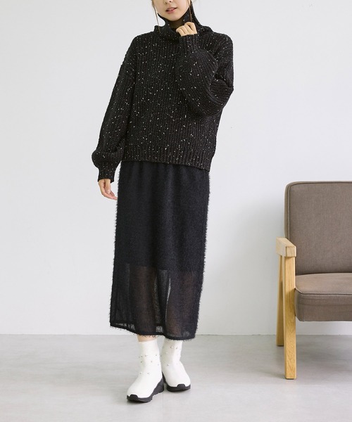 carino（カリーノ） ブーツ ビジュー付きニットブーツ レディース