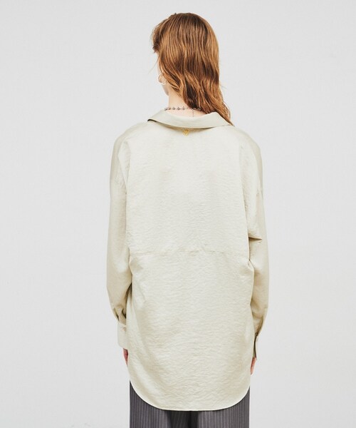 ブラウス シャツ 「手洗い可」ヴィンテージサテンシャツ レディース cloenc ブラウス シャツ 「手洗い可」ヴィンテージサテンシャツ