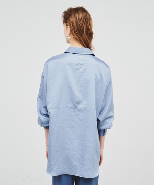 ブラウス シャツ 「手洗い可」ヴィンテージサテンシャツ レディース cloenc ブラウス シャツ 「手洗い可」ヴィンテージサテンシャツ