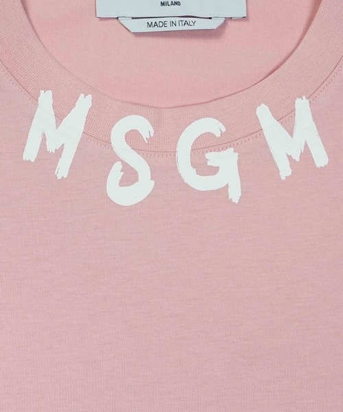 MSGM tシャツ NEWブラッシュストロークロゴTシャツ メンズ