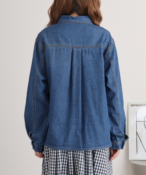 ブラウス シャツ je crois soi パール刺しゅうデニムシャツ レディース FUNALIVE ブラウス シャツ je crois soi パール刺しゅうデニム