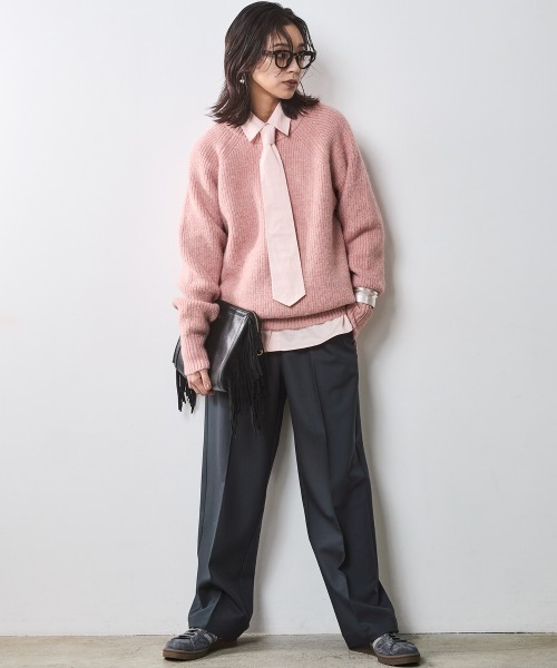 ブラウス シャツ 綿100％ネクタイ付シャツ 「大きいサイズ有」シックスタイル　 レディース CHIC STYLE ブラウス シャツ 綿100％ネクタイ付シャツ 「大きい