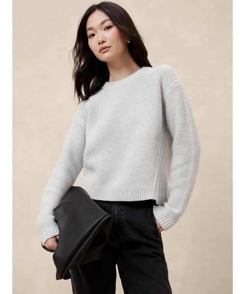 ニット セーター BANANA REPUBLIC FACTORY STORE　　テクスチャードステッチプルオーバーセーター レディース