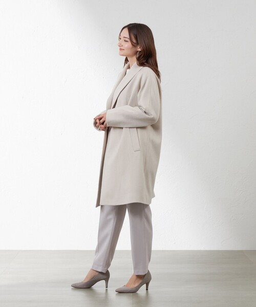 新品未使用品　AMACA　ウールコート　定価72000円 AMACA ピーコート pコート 「アクアドロップ」ショールカラー