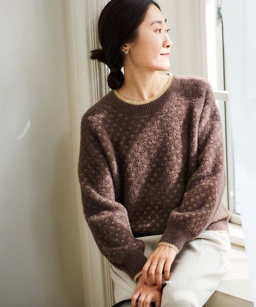 le.coeur blanc（ルクールブラン） ニット セーター フェザーヤーン