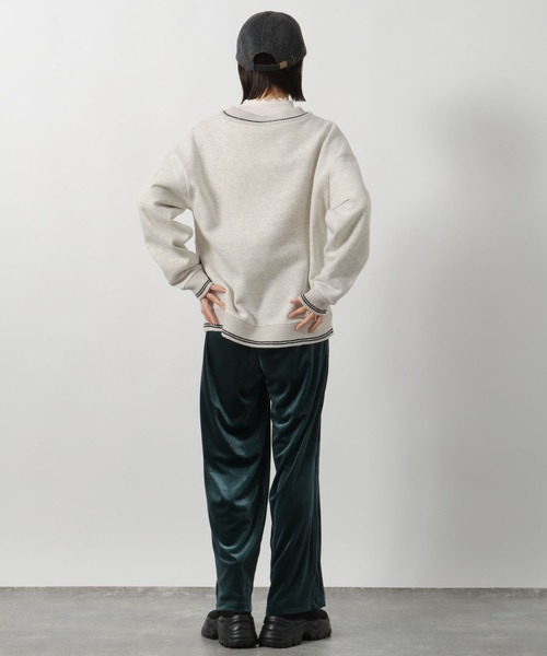 LAKOLE（ラコレ） トレーナー スウェット 裏起毛パネル切替プル