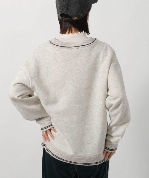 LAKOLE（ラコレ） トレーナー スウェット 裏起毛パネル切替プル