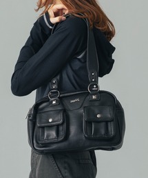 売切れ前に 大人気 X-girl DOUBLE POCKET FAUX LEATHER HAND BAG 楽天市場】DOUBLE POCKET FAUX LEATHER HAND BAG 【X-girl】 X